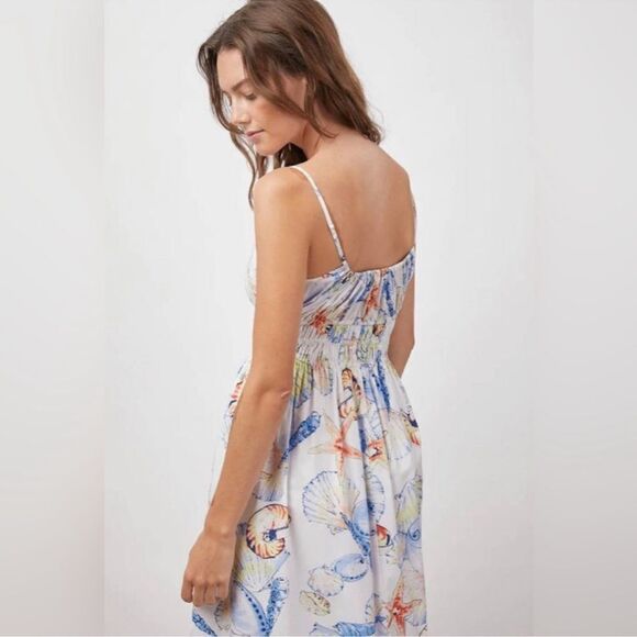 Rails Octavia Dress In Seashells, Sleeveless Coastal Keyhole Bodice Sz S NWT - Picture 5 of 11